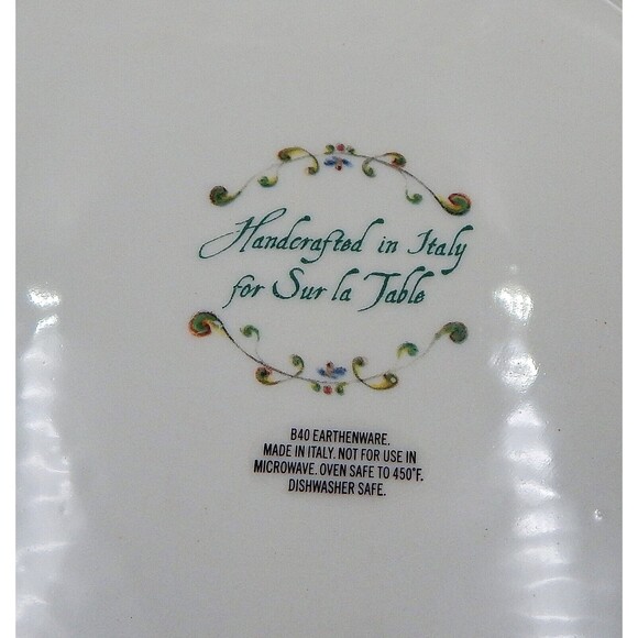 Sur La Table Mara Pattern Dinner Plates 11 Inch Made in Italy Set of 2 - Picture 10 of 12